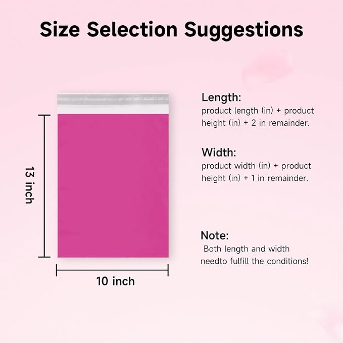 Pink Poly Mailers 10x13 Inch, 500 Pack | Self-seal shipping bags - Image 3
