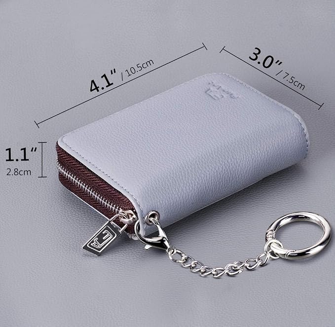 FurArt Zipper Wallet Women, RFID Blocking Credit Card Wallet, Business Card - Image 4