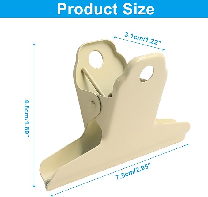3 Inch Large Metal Bulldog Clips, Paper Clamps Holder - Image 2