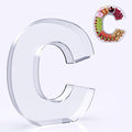 11" Acrylic Letter Charcuterie Box, Reusable Fillable Alphabet Number Shaped by RUFHVTY