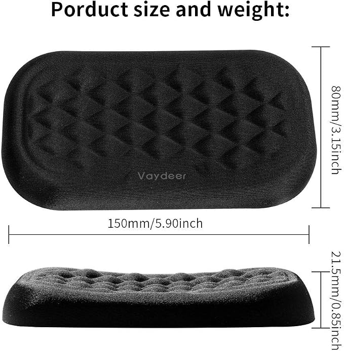 Vaydeer Mouse Wrist Rest Pad, Memory Foam Hand Rest Support Padded - Image 7