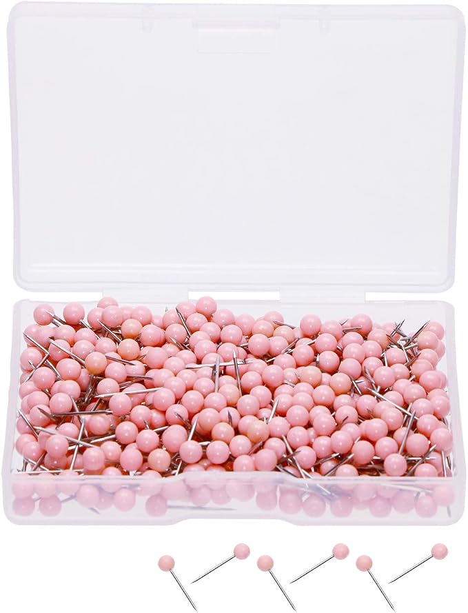 Tupalizy 1/8 Inch Small Round Ball Head Decorative Push Pins Map Thumb Tacks by Tupalizy