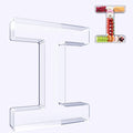 11" Acrylic Letter Charcuterie Box, Reusable Fillable Alphabet Number Shaped by RUFHVTY