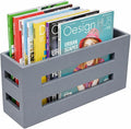 Magazine File Holder, Standing Wooden Magazine Rack, Desk Folder Organizer by Unknown