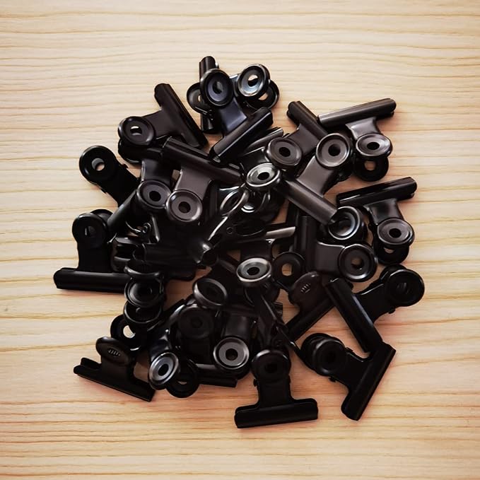 30 Pack Black Metal Bulldog Binder Clips - Image 3