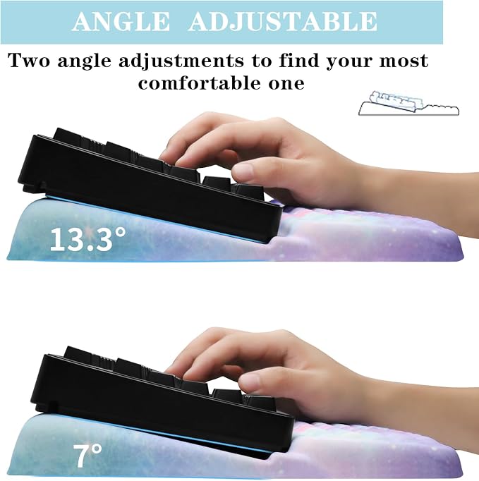 Ergonomic Keyboard Stand with Wrist Rest, Computer Wrist Support Pad, Tilted - Image 2