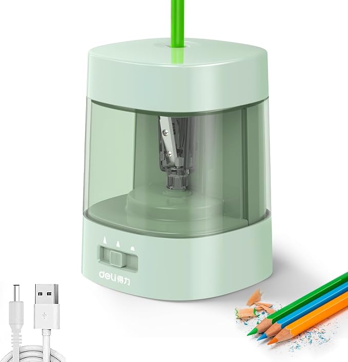 Deli Electric Pencil Sharpener, Automatic Pencil Sharpeners by delioffice