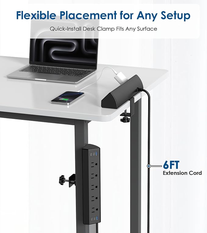 Jgstkcity Desk Clamp Power Strip USB C, 40W Total Fast Charging Station - Image 6