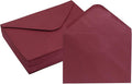 Burgundy A7 V-Flap Envelopes, 5 x 7 Inch, 50 Pack, 120gsm Paper by Janvale