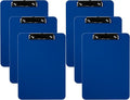 Pack of 6 Plastic Clipboards by DAVISGROUP