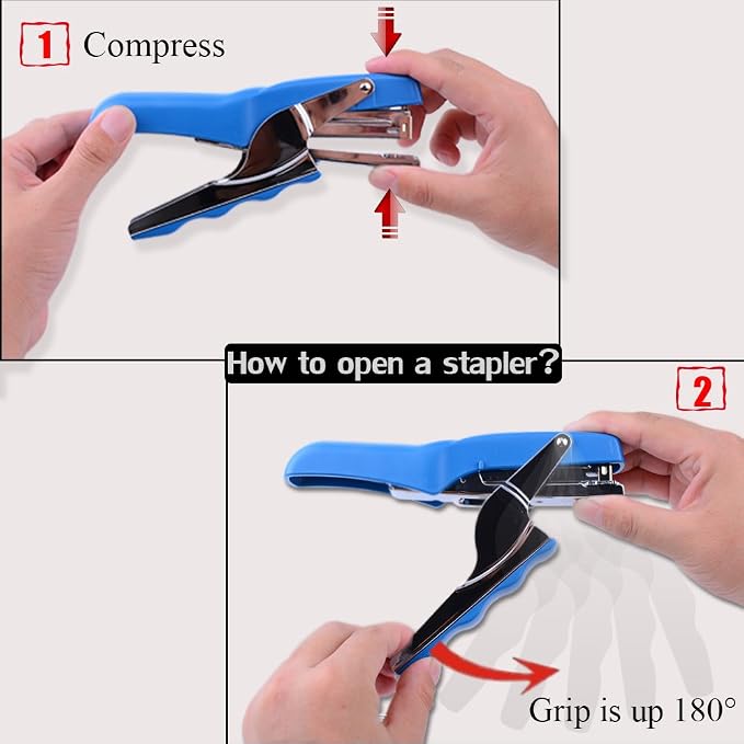 Stapler with 1000 Staples-Plier Stapler Save 60% Power, Good - Image 5