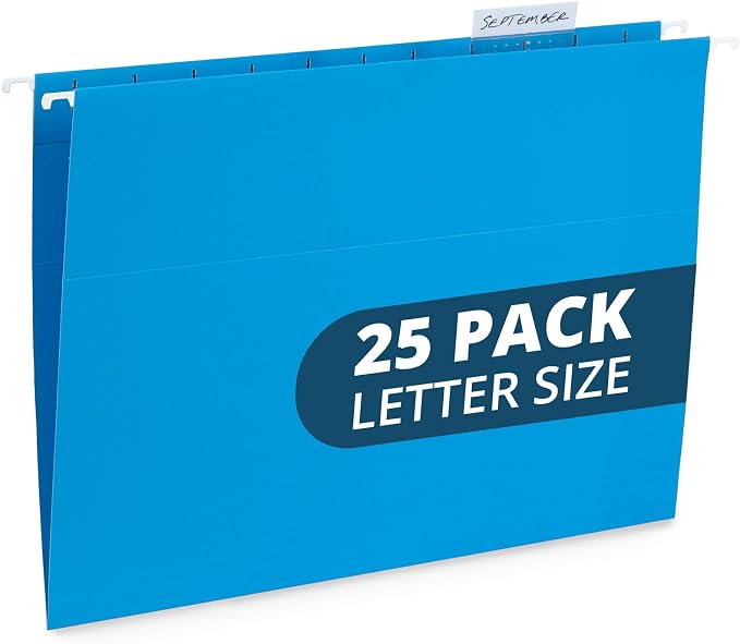 Blue Summit Supplies Hanging File Folders, 25 Reinforced Hang Folders, Designed by BlueSummitSupplies