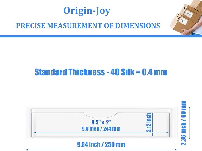 Origin-Joy 50 PCS Self-Adhesive Index Label Pockets - Image 2