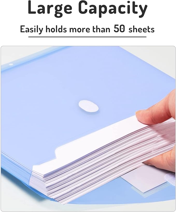 Forvencer Binder Pocket, 24 Pack Super Heavyweight Poly Binder Pocket - Image 4