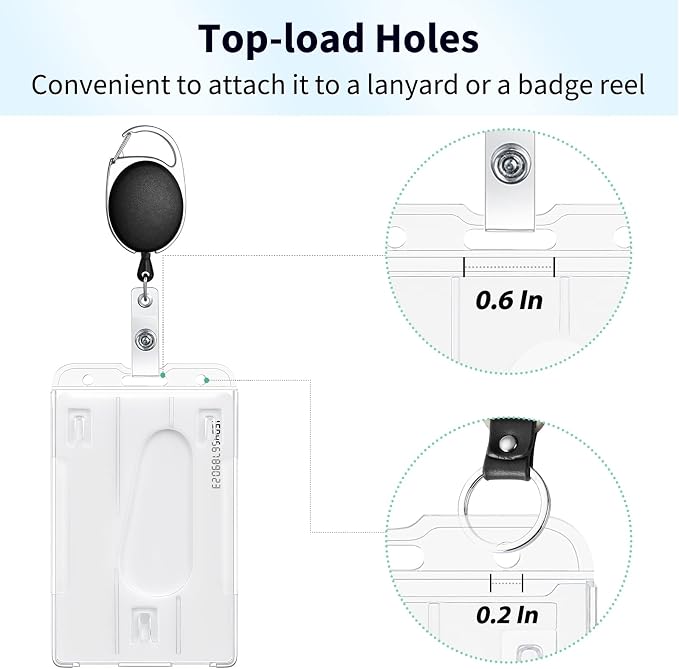 Pawfly 50 Pack Vertical 2-Card Badge Holder - Image 4
