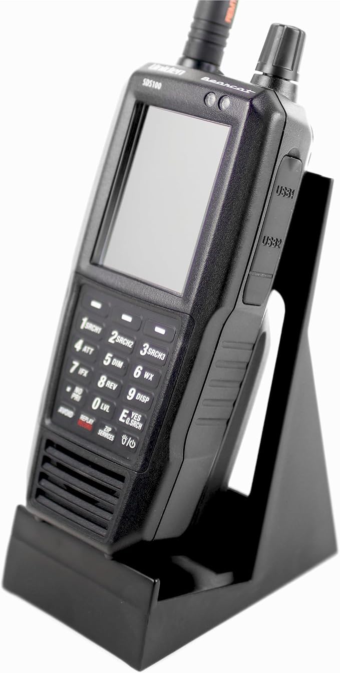 Desktop Stand for Uniden SDS150 & SDS100 Police Scanner & All Handheld Scanners by ZipScanners