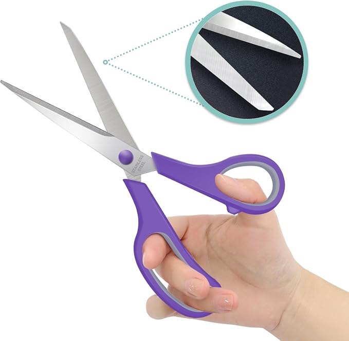 6 Packs Sewing Craft Scissors Bulk, Stainless Steel Shears - Image 4