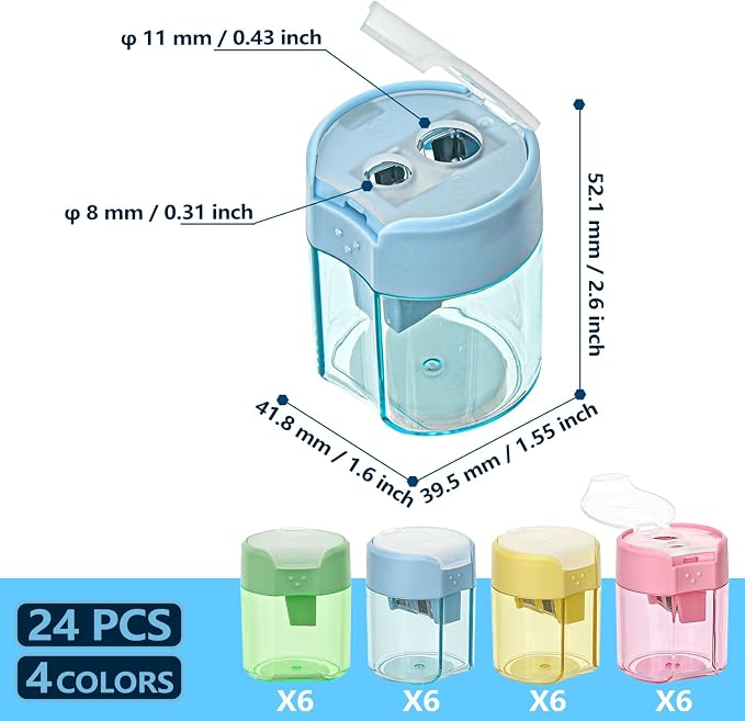 Colored Pencil Sharpener Bulk for Kids Manual Handheld Crayon Sharpeners | - Image 2