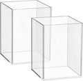 Mototo 2 Pieces Clear Acrylic Pen Holder & Pencil Cup Clear Makeup Bush Holder by MOTOTO