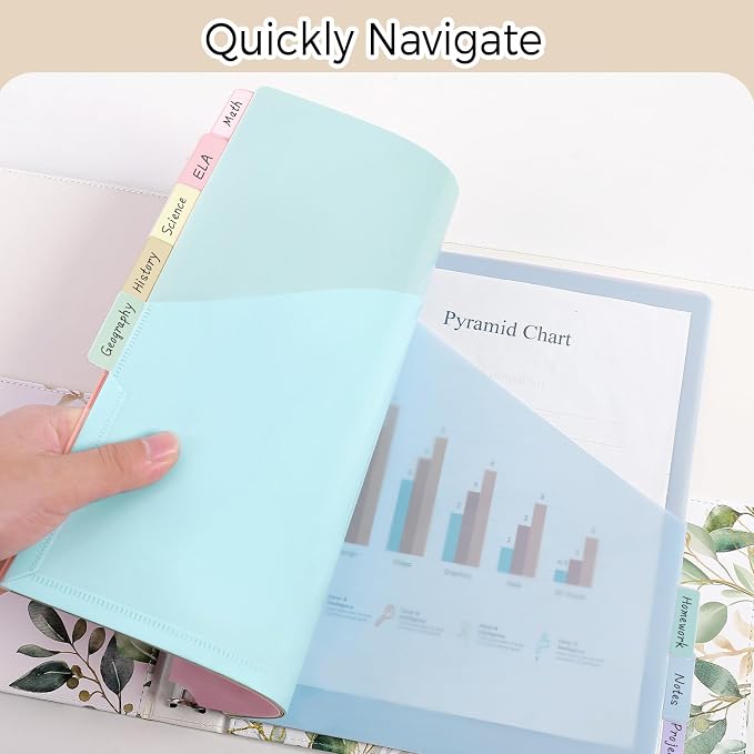 SKYDUE Binder Dividers with Tab, Pastel Dividers - Image 6