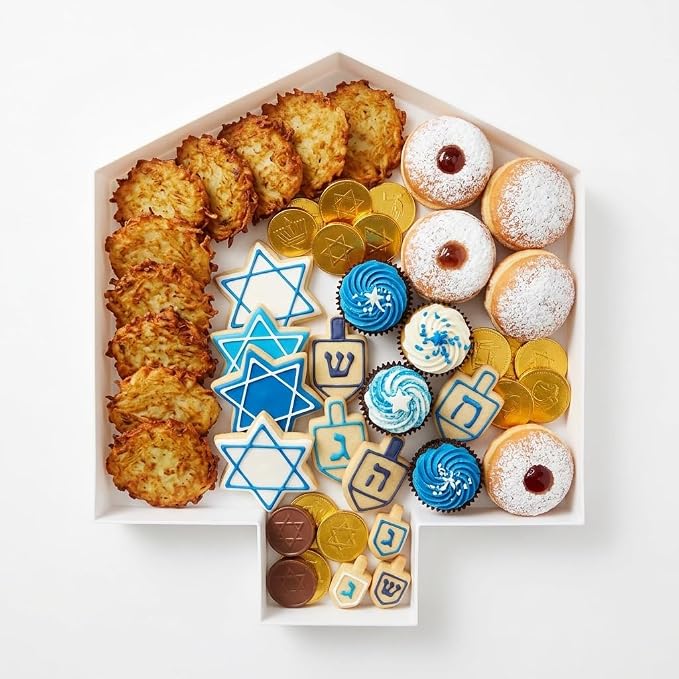 Plastic Fillable Hannukah Dreidel Charcuterie Box, 10in Reusable Alphabet - Image 5