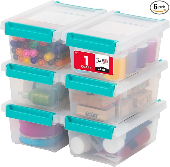 IRIS USA 1 Qt. Craft Storage Bins by IRISUSA