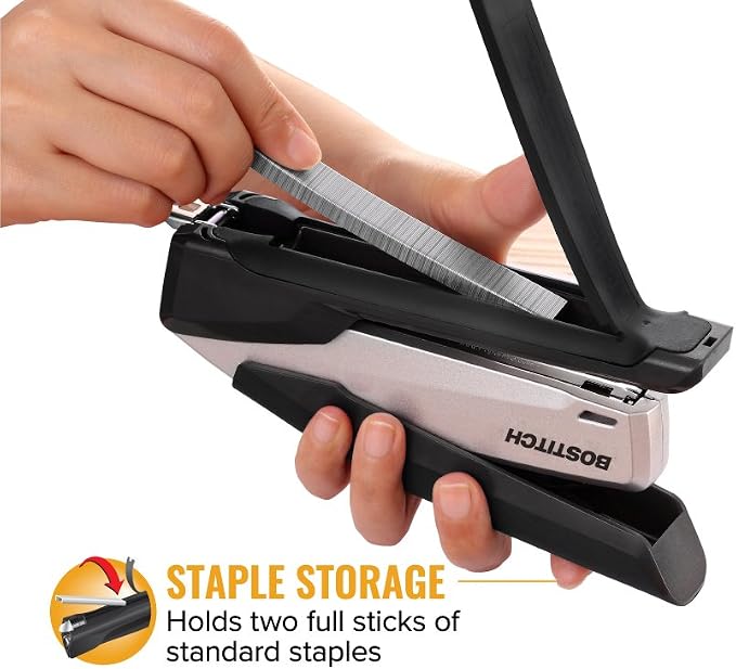 Bostitch Office Executive Metal Desktop Stapler, 3 in 1 Spring Powered Stapler - Image 3