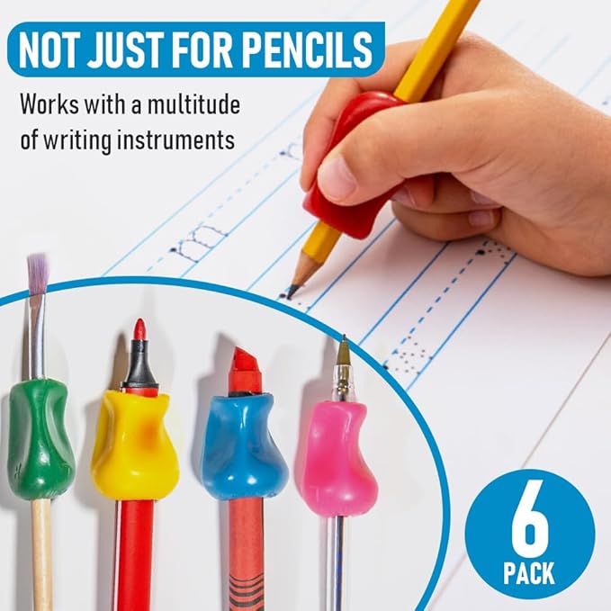 The Pencil Grip Original Pencil Grippers 6 Pcs, Improves Kids Handwriting - Image 5