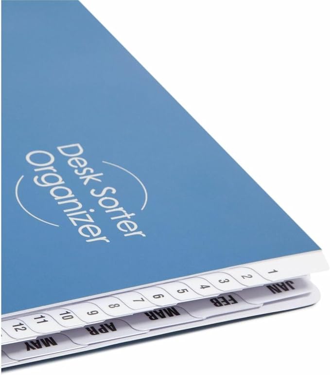 Smead Desk File/Sorter, Daily and Monthly, 43 Dividers, Letter Size, Dark Blue - Image 2