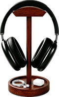Headphone Stand Nature Wood Headset Hanger Mount Hook Gaming Holder Desktop by Bliocefo