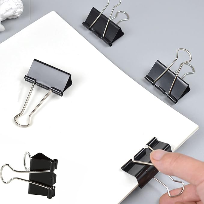 Medium Binder Clips 1.6 Inch, Large Binder Clips Medium Paper Clamps - Image 7