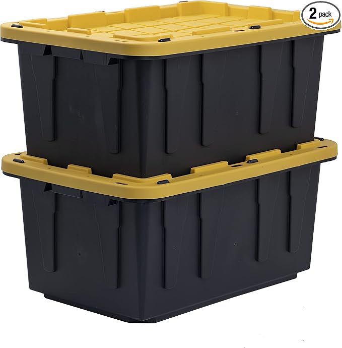 CX BLACK & YELLOW, 17-Gallon Heavy Duty Storage Bins by BLACKYELLOW
