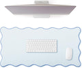 Hahafelt Scalloped Desk Mat Large Desk Pad Cute Coquette Table Mat Back to by Hahafelt
