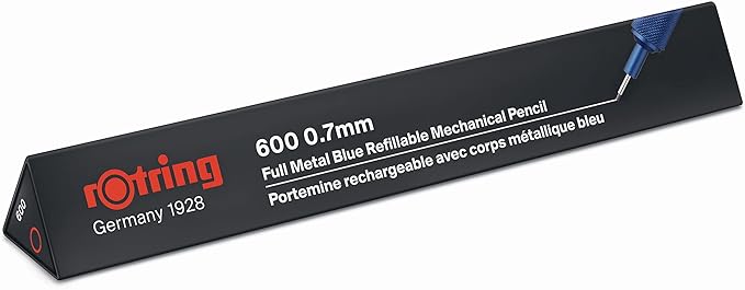 rOtring 600 Mechanical Pencil | 0.7 mm | Blue All-Metal Body Propelling Pencil - Image 4