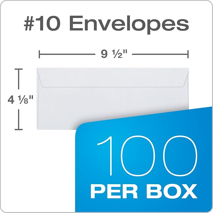 Quality Park #10 Security Envelopes, No Window, 24-lb White Wove, 4-1/8" x - Image 3
