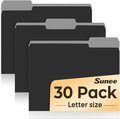 SUNEE File Folders, 30 Pack Manilla Folders 8.5 x 11, Colored File Folders Home by SUNEE