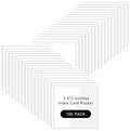 Glenmal 150 Pcs Self Adhesive Index Card Pockets Clear Label Holder Plastic by Glenmal