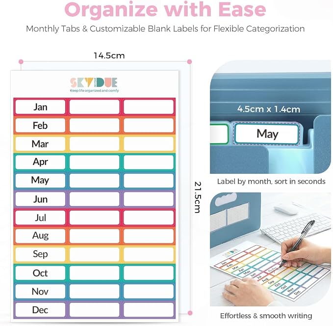 SKYDUE Accordion File Organizer, Expanding File Folder - Image 5