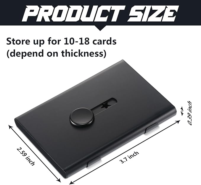 Tatuo 2 Pcs Black Business Card Holder Thumb Drive Stainless Steel Business - Image 2
