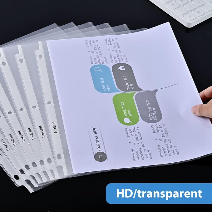 Sheet Protectors 200 Page, Page Protector 8.5" x 11" ，Upgraded Clear Plastic - Image 3