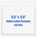 Origin-Joy 50 PCS Self-Adhesive Index Label Pockets by Origin-Joy