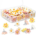 Sawysine 60 Pcs Cute Push Pins Decorative Push Pins Thumb Tacks Colorful Flower by Sawysine