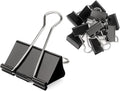 ZZTX Black Binder Clips Paper Clamps Clips Small Size, 1.0 Inches, 36 Pack by ZZTX