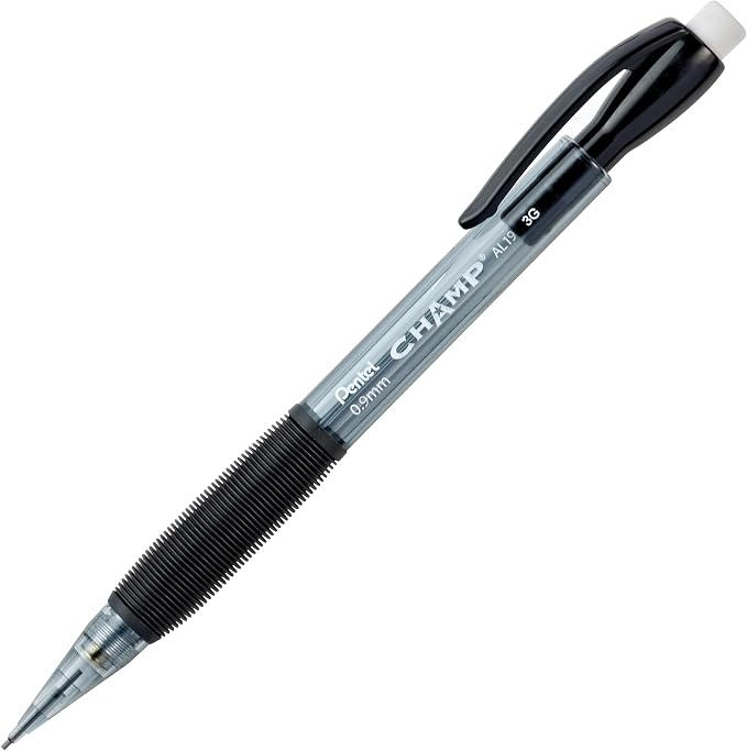 Pentel CHAMP Mechanical Pencil, Tinted Black Barrel, Box of 12 - Image 2
