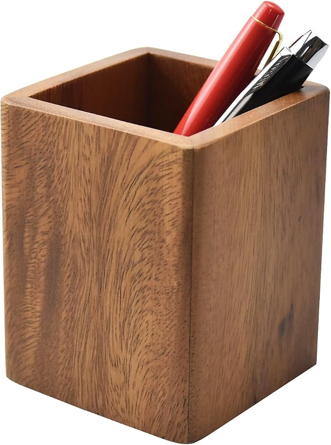 Walnut Wooden Pencil Holder Cup - Image 4