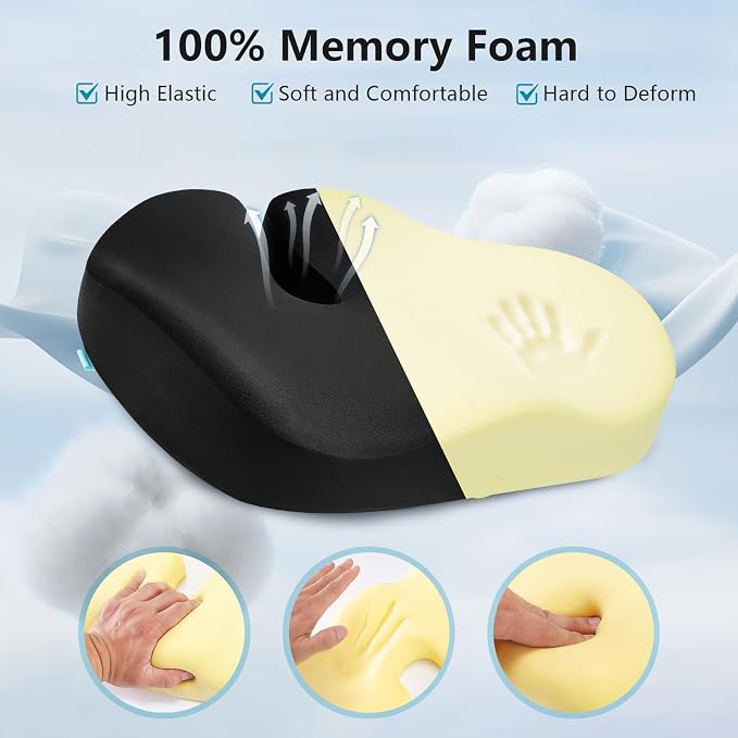 Seat Cushions for Office Chairs & Hip Pain Relief, Extra-Dense Coccyx Cushion - Image 6