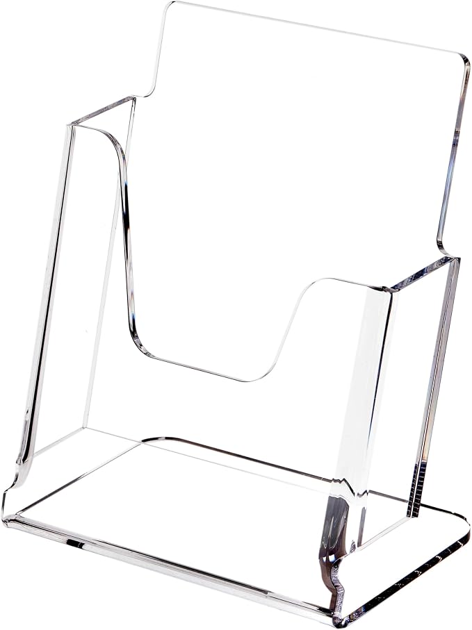 HeZone Acrylic Brochure Holder 6X8 Inches Clear Acrylic Flyer Holder Brochure by HeZone