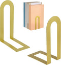 Chunful 2 Pcs Gold Modern Metal Book Ends by Chunful