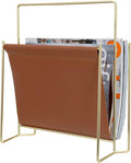 MyGift 13 inch Modern Caramel Leatherette Magazine Holder Floor Standing Sling by MyGiftHome