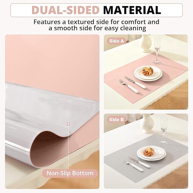 OstepDecor Pink Table Cover Protector 16 x 60 Inch, 1.5mm Thick Plastic Table - Image 4